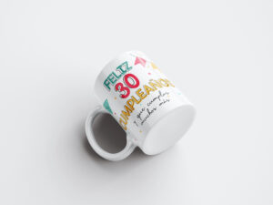 Taza feliz cumpleaños con número
